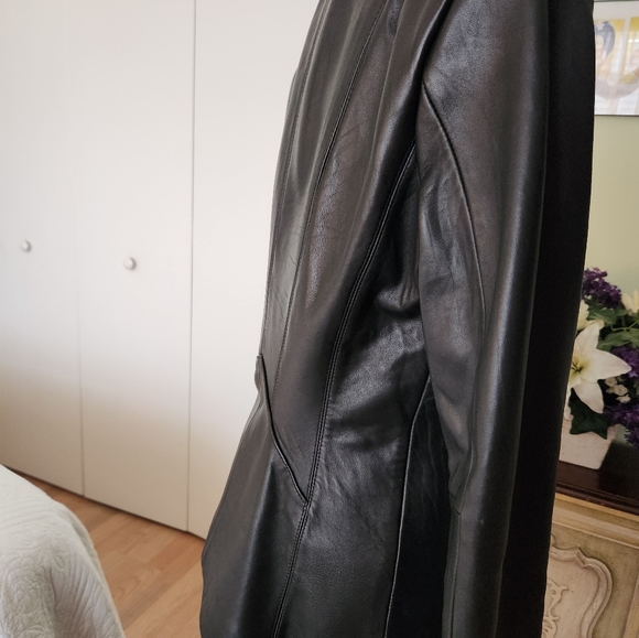 Jones New York Leather Jacket H - Picture 2 of 9